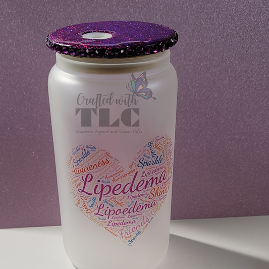 Lipedema Awareness Glass Can