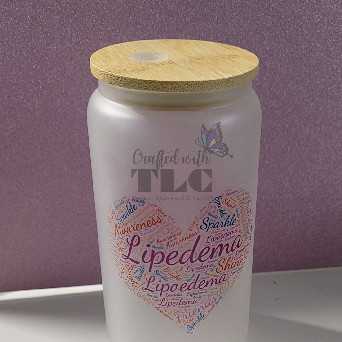 Lipedema Awareness Glass Can