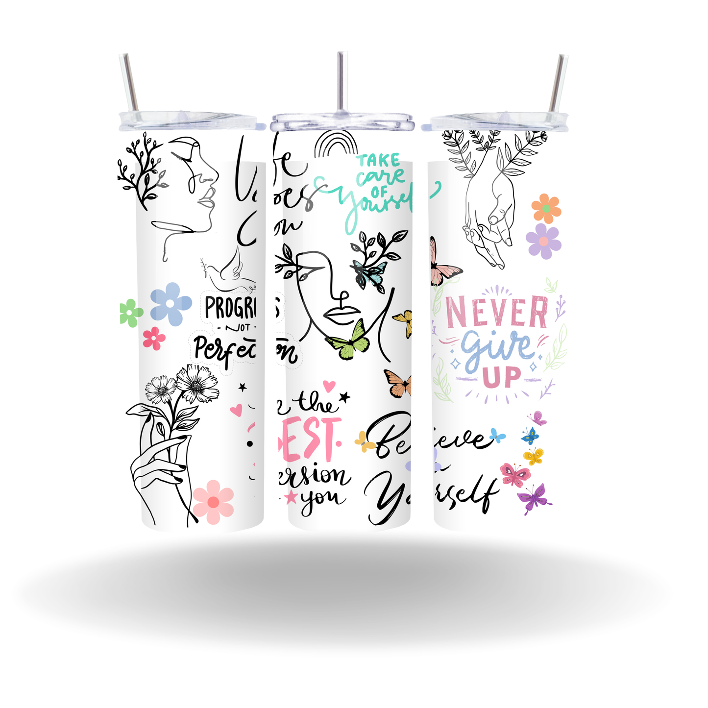 Never Give Up Tumbler