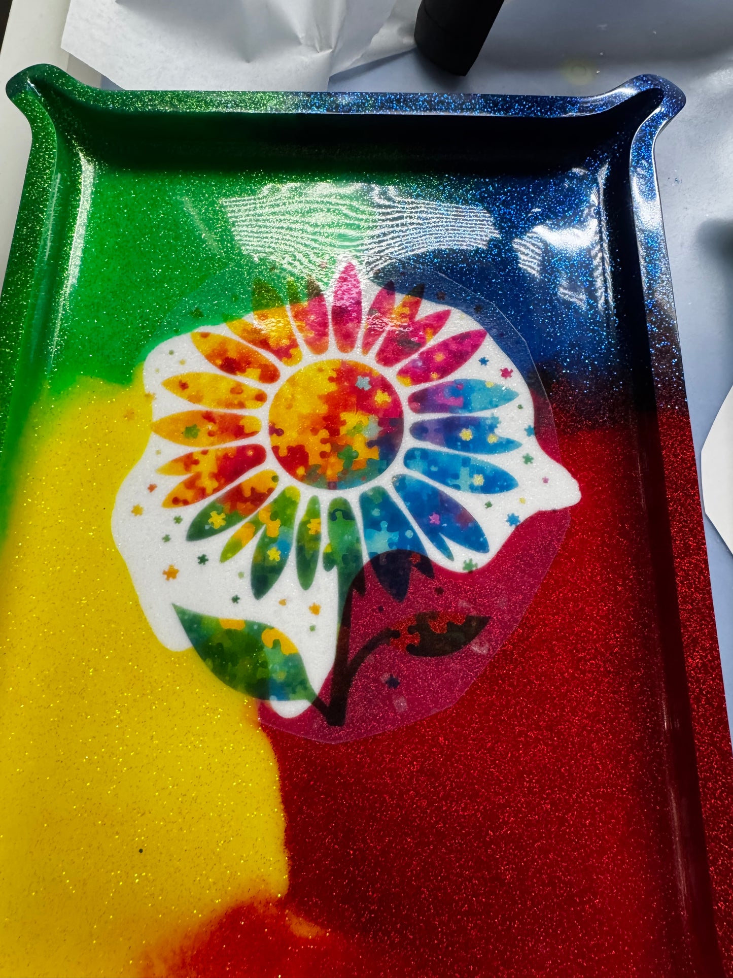 11in x 8in Autism Awareness Tray