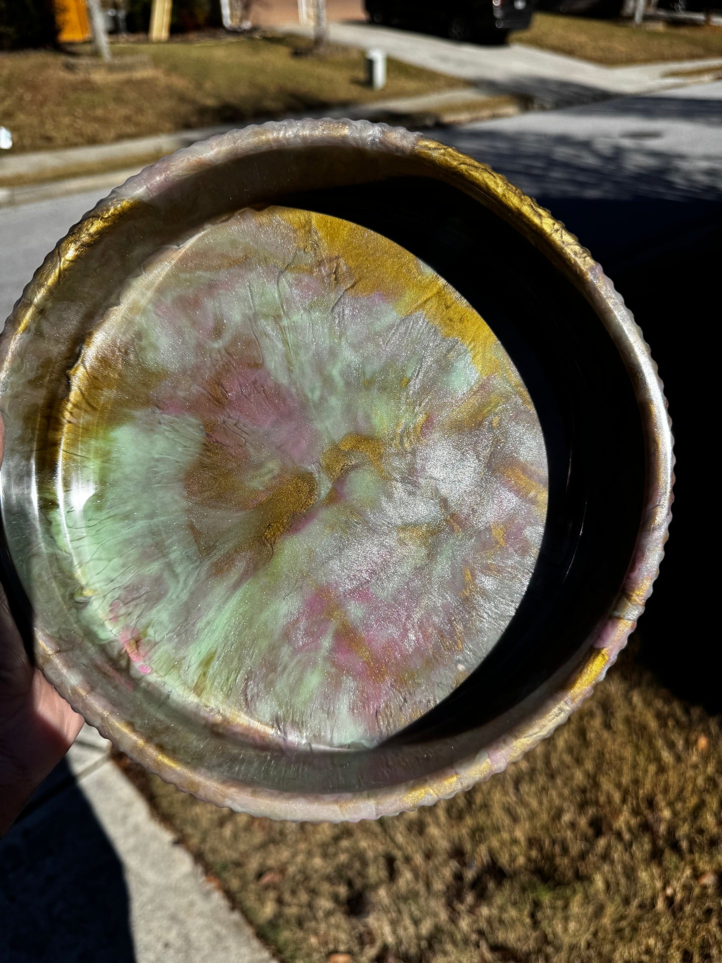 Pink Green & Gold Decorative Bowl Set