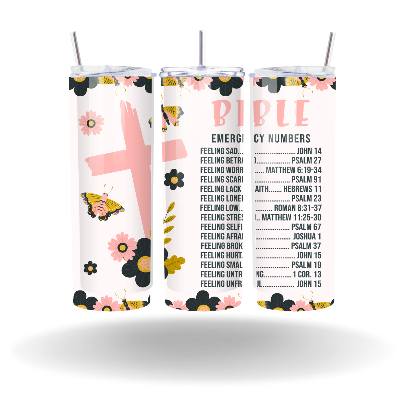 Bible Emergency Numbers Tumbler