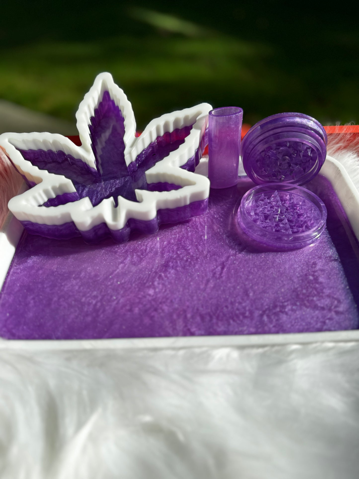Purple Rolling Tray Set