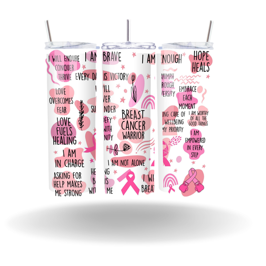 Breast Cancer Warrior Tumbler