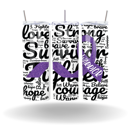 Purple Survivor Tumbler
