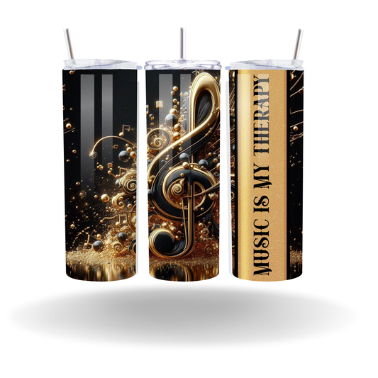 Music Is Therapy Tumbler