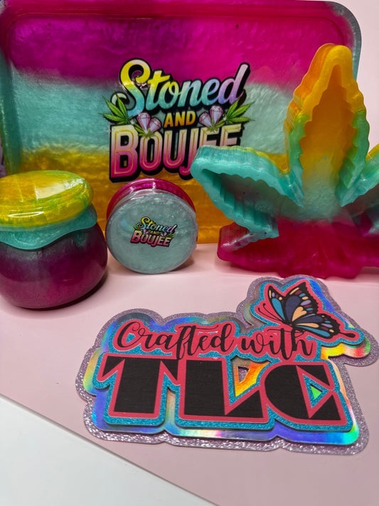 Stoned and Boujee Rolling Tray Set