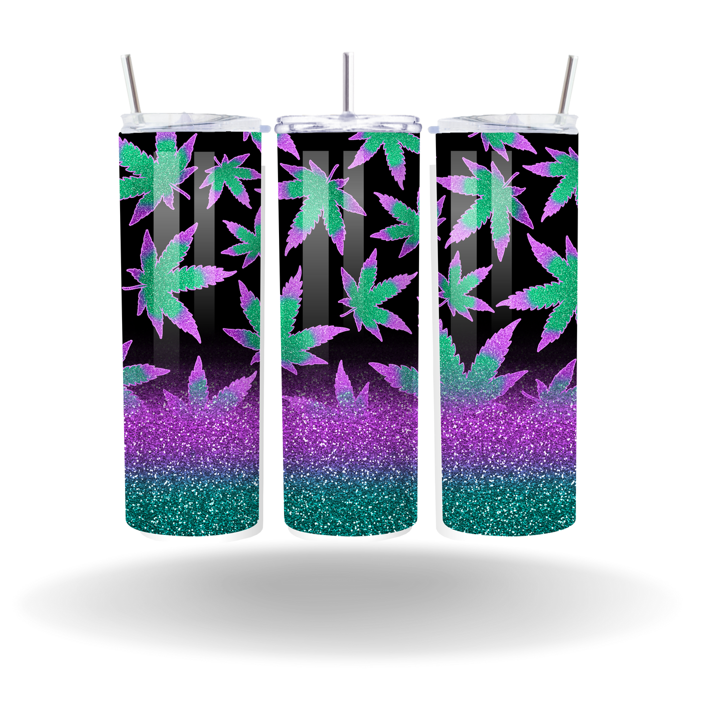 Purple Glitter Tumbler