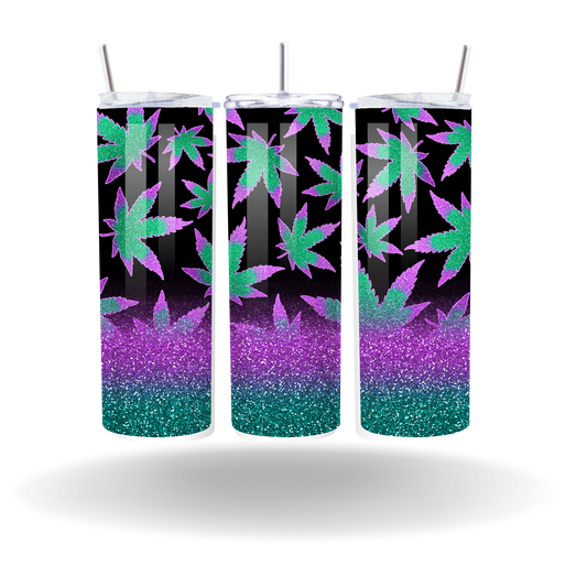 Purple Glitter Tumbler