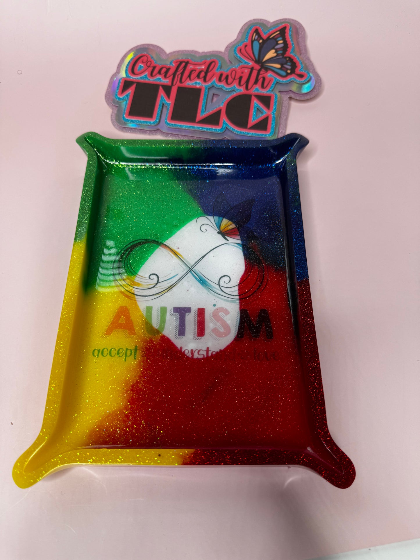 8in x 6in Autism Awareness Tray