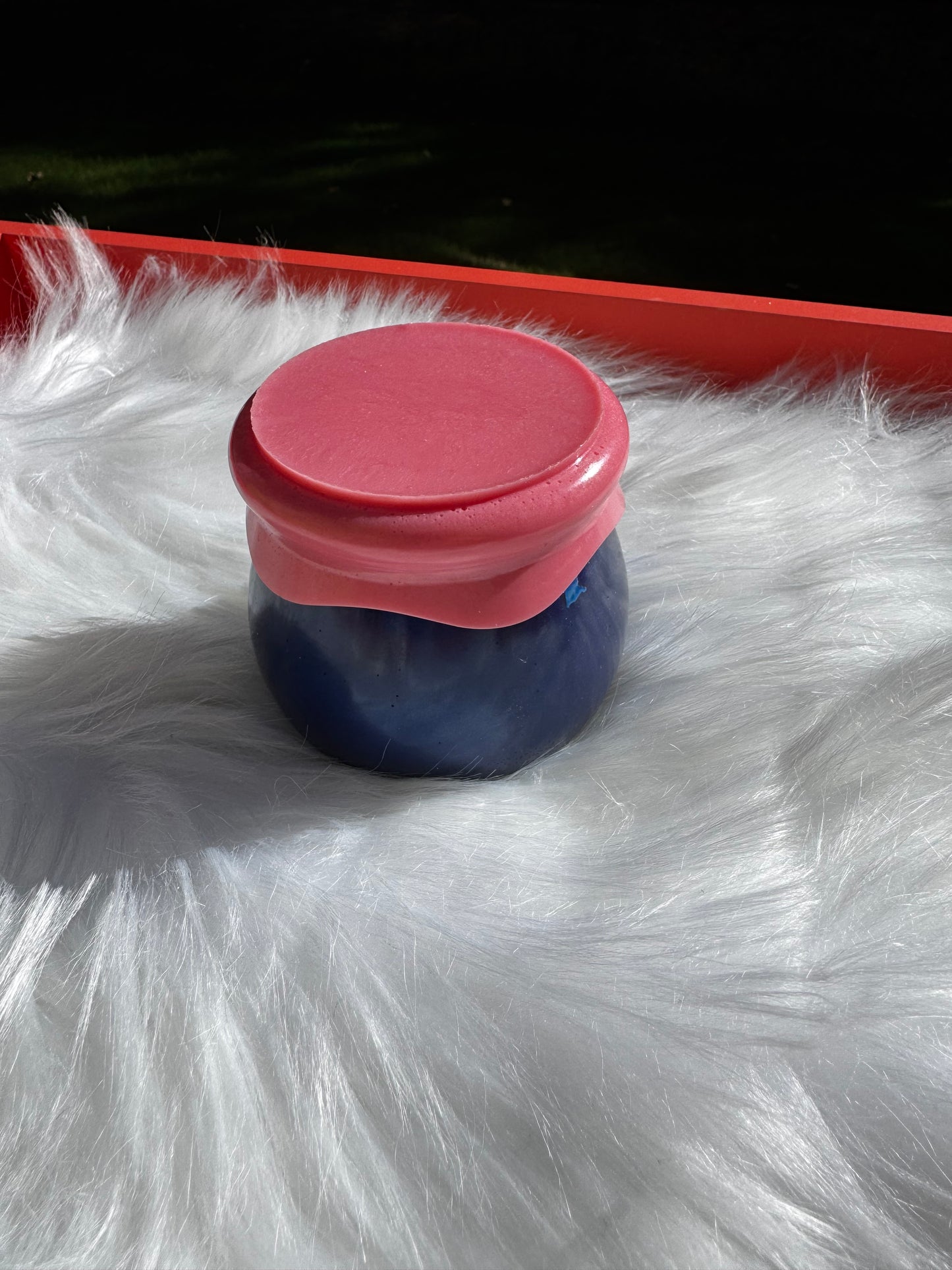 Pink and Blue Large Jar