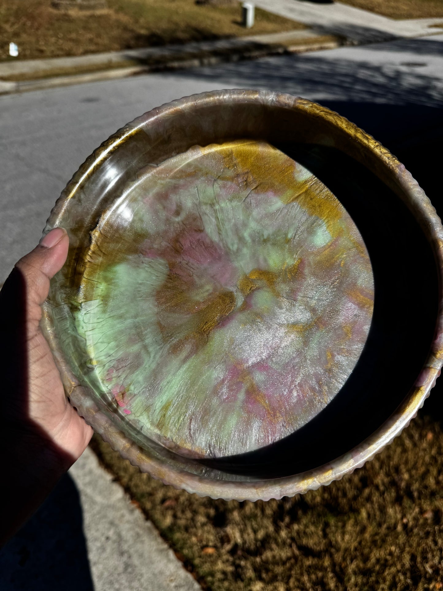 Pink Green & Gold Decorative Bowl Set