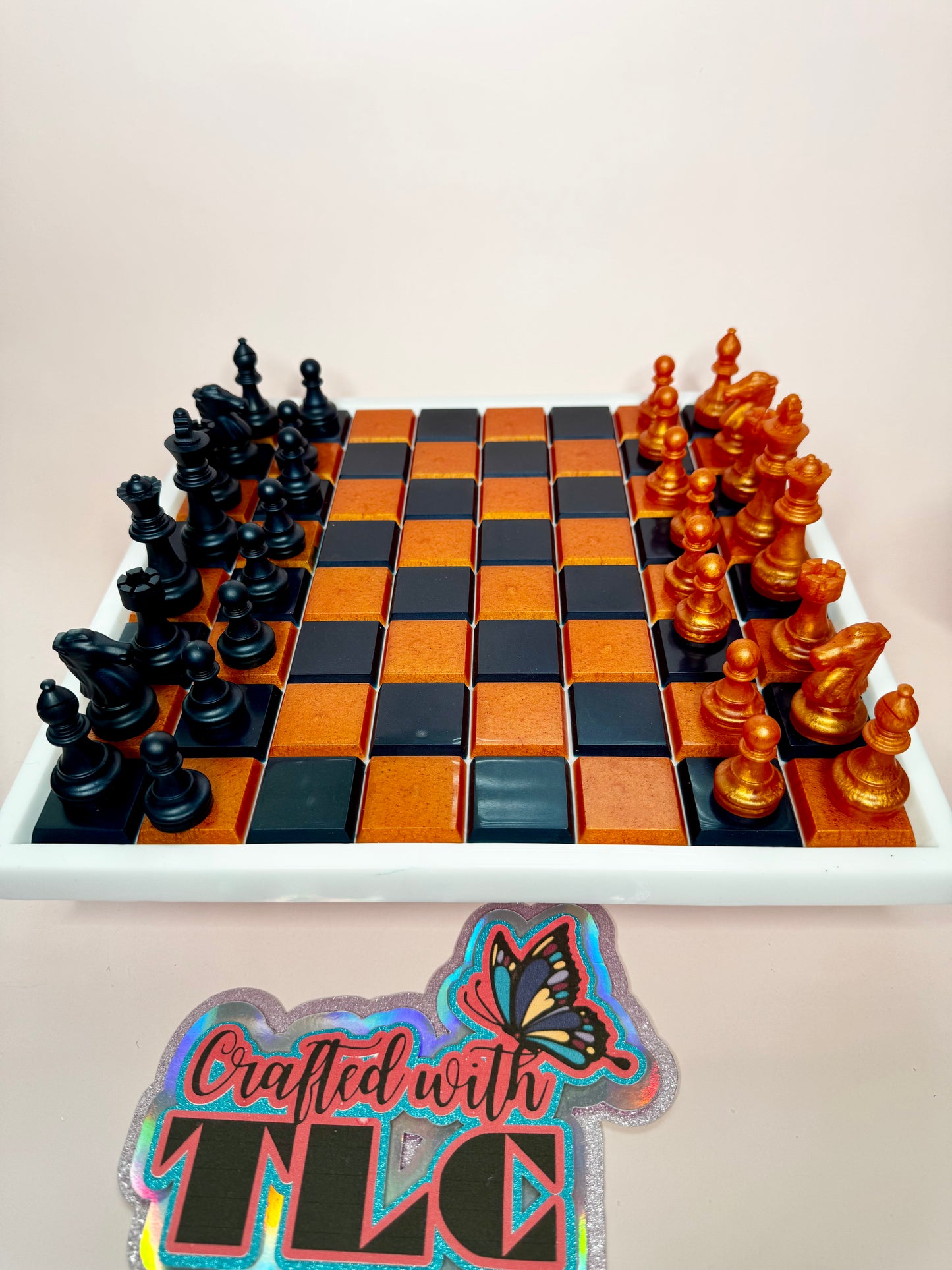 Orange and Navy Cheeseboard (Ready To Ship)