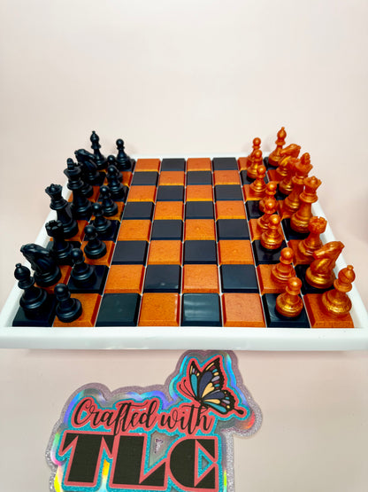 Orange and Navy Cheeseboard (Ready To Ship)