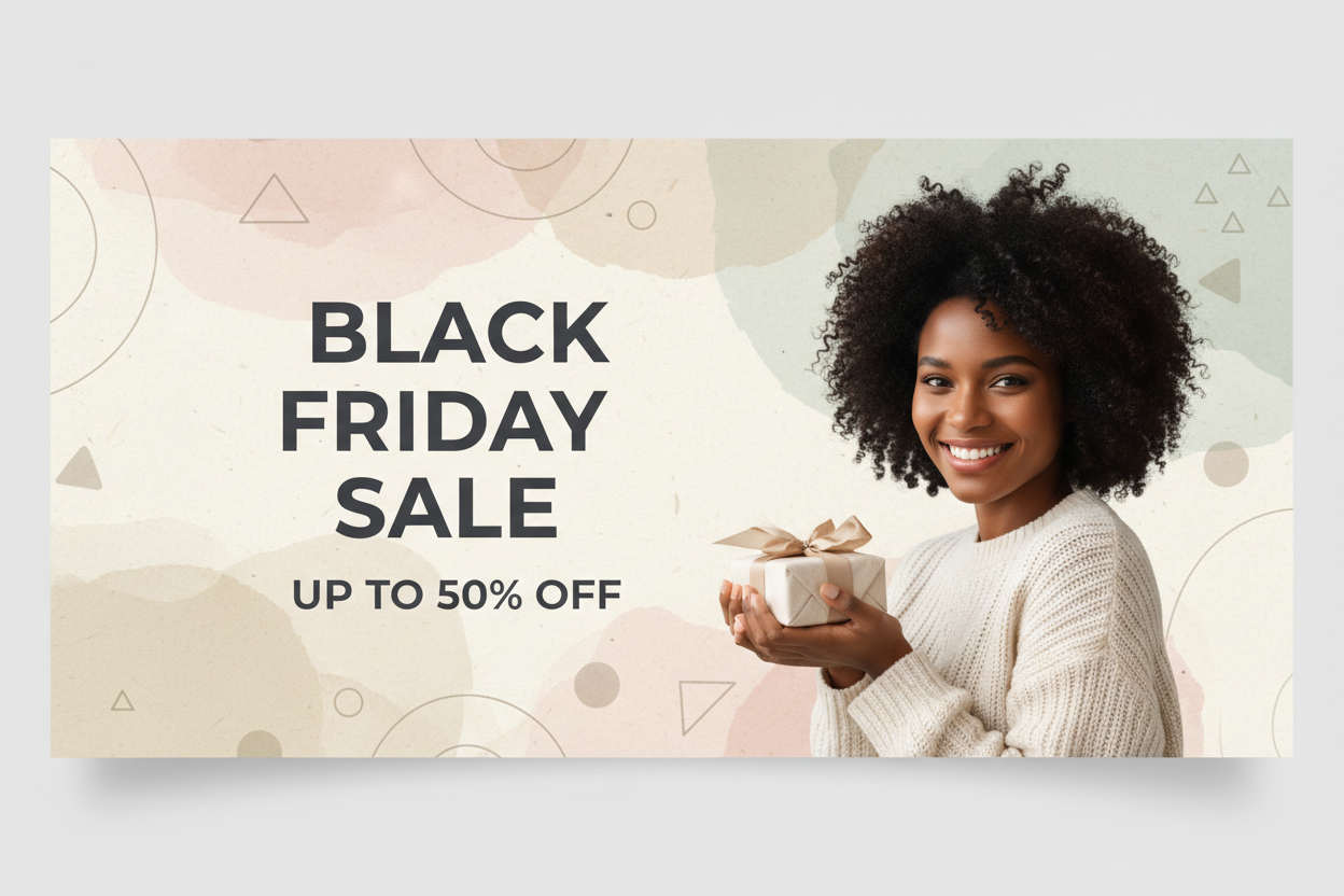 Make the colors a little softer and add a smiling person